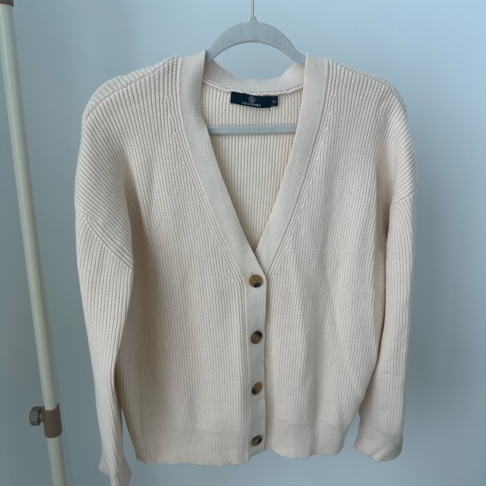Amazon Women's Cream Cardigan Sweater